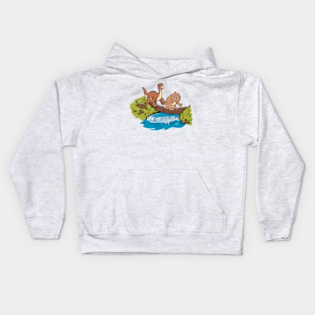 Another time / Cute Dinosaur Kids Hoodie by leepianti